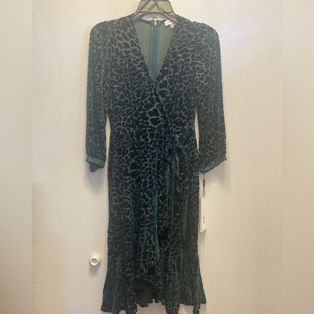 Calvin Klein Velvet Burnout Dress. Size 6P